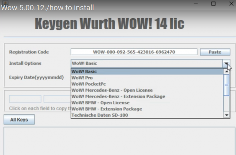 wurth wow 5.00.12 keygen download