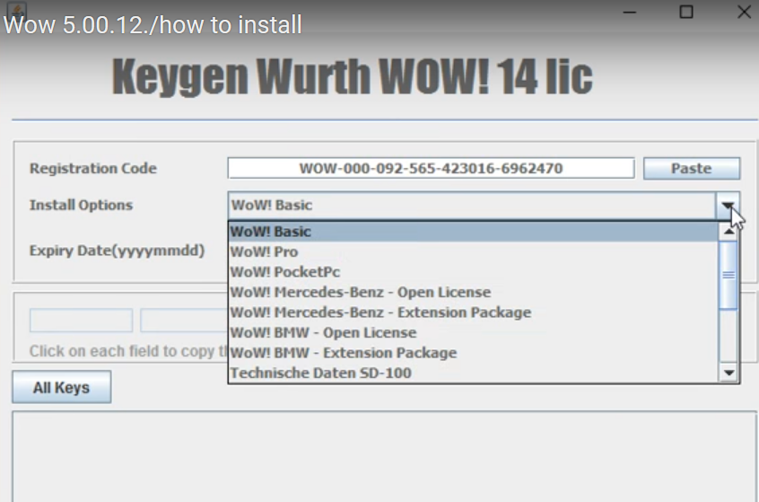 Wurth Wow 5.00.12 Keygen